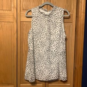 Black and White Leopard Print Top